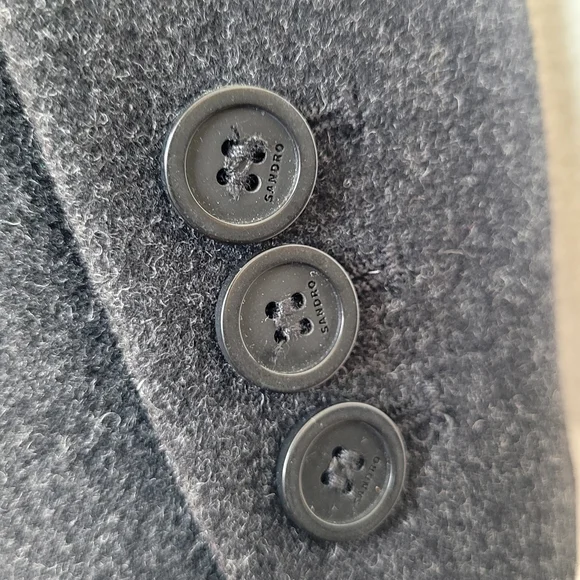 Sandro Broadcloth Wool Cashmere Blend Coat Size XS - Picture 11 of 15